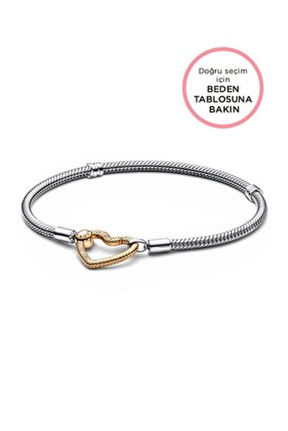 Pandora Signature İki Renkli Logo T-Kapama Klipsli Zincir Bileklik