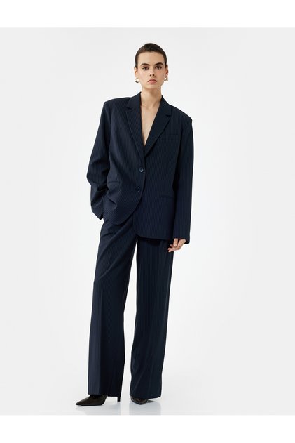 High Waist Wide Leg Palazzo Pants with Pockets and Pleat Detail