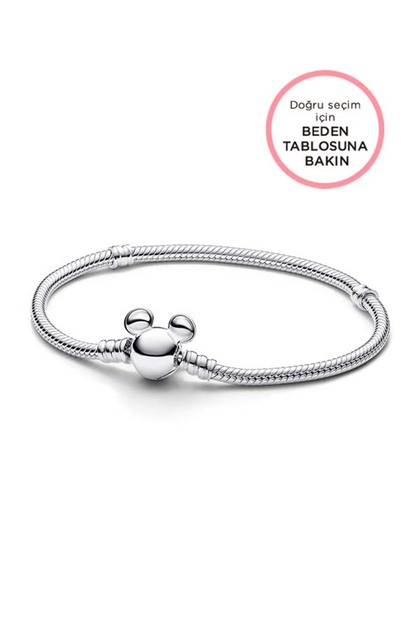 Pandora Disney Mickey Mouse Klips Moments Yılan Zİncirli Bileklik