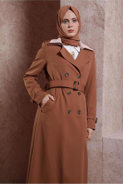 CRUVASE COLLAR BELTED TRENCH COAT 10862