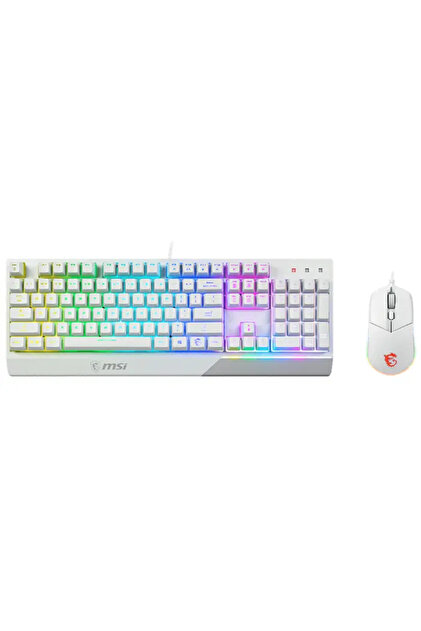 MSI Vigor GK30 Combo White RGB USB Beyaz Kablolu Gaming Klavye
