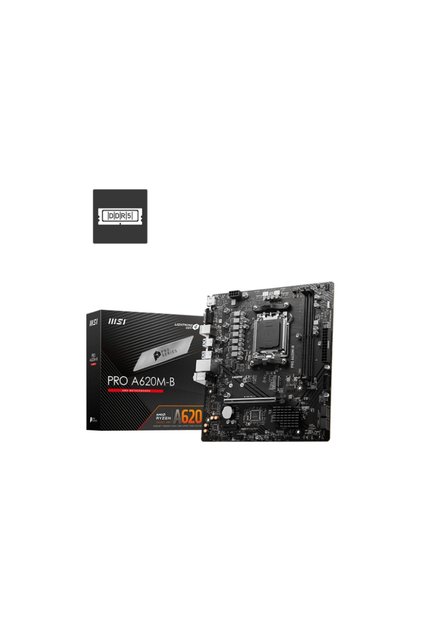 Pro A620M-B AMD A620 AM5 Soket DDR5 6800(OC)MHz mATX Anakart