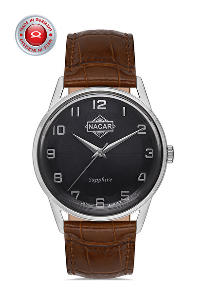 Nacar SAFİR CAM KLASİK KAHVERENGİ ERKEK KOL SAATİ NC34-290865-ALL2