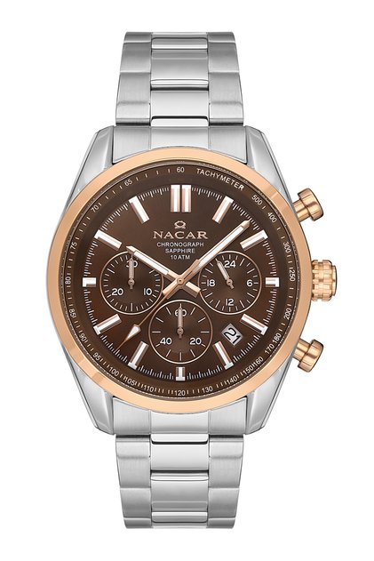 Safir Glass Sports Silver Men's Wristwatch Nc34- 290713 -Ekm