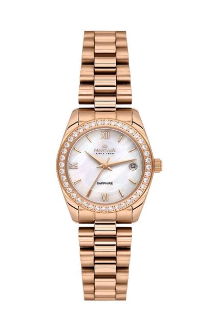 Sapphire Glass Rose Gold Women's Wristwatch Nc34-39A427-Rwms