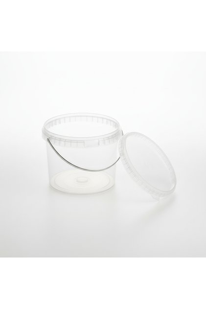 Boş Şeffaf Kova / Kilitli Kapaklı Kutu Ambalaj 530 Ml. 10 Adet - 1420-1