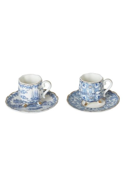 Florence Bone 4-Piece Stemmed Coffee Cup Set