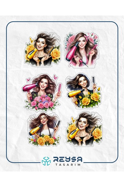 Hairdresser Sticker Set