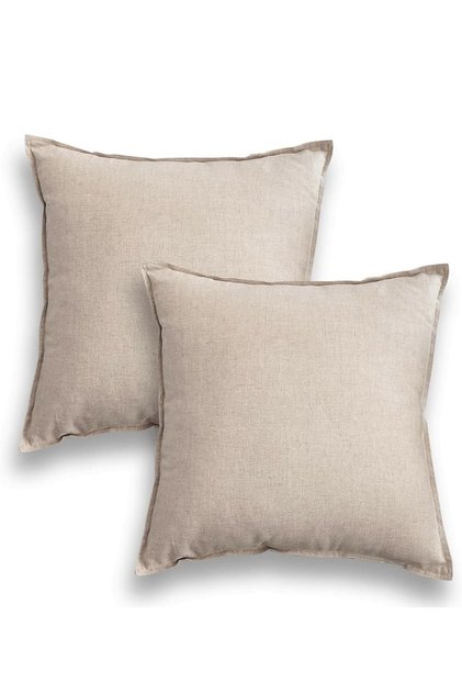 Stone Linen Throw Pillow Cover