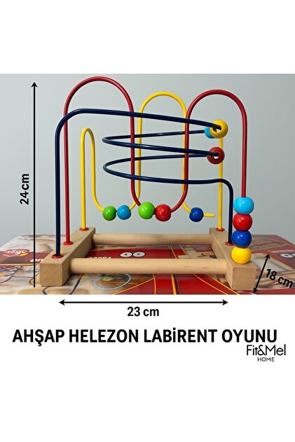 FiR&MeL Home Ahşap koordinasyon zeka geliştirici helezon labirent