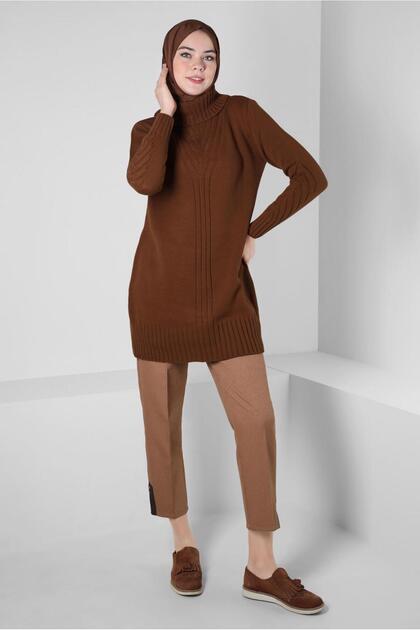 Turtleneck Knitwear Tunic 44026