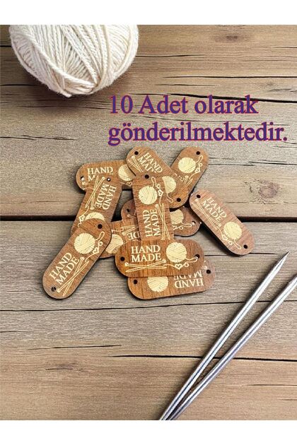 10 Pieces Wooden Rustic Handmade Tag