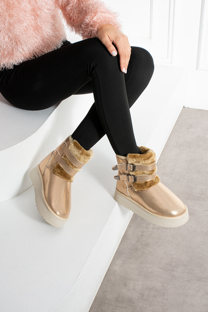Gold Women's Stylish Daily Boots
