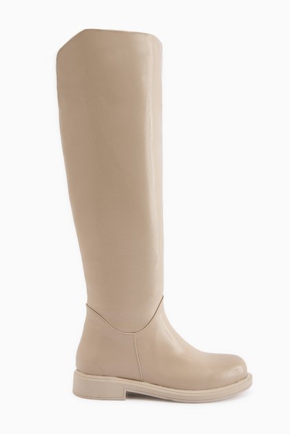 Henni Beige Wide Toe Women's Boots