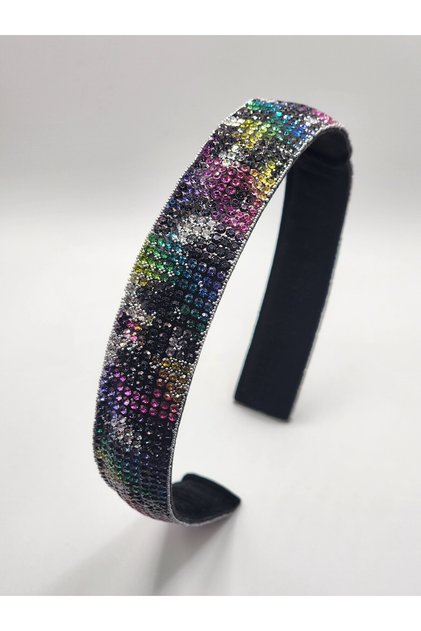 Multi-Color Women's Crown with Crystal Stones