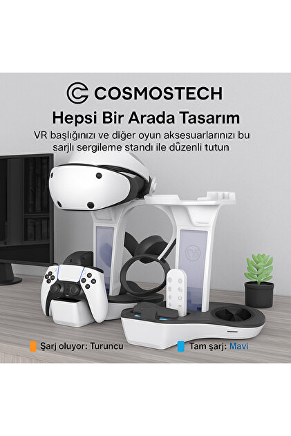 cosmostech Ps5 Vr2 Sanal Gerçeklik Gözlüğü Uyumlu Şarj Standı