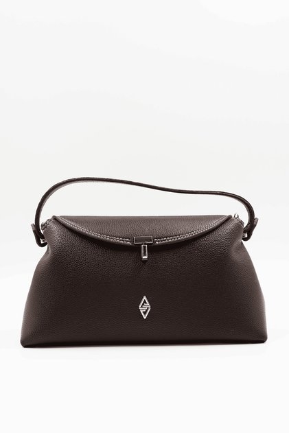 Rebeca Brown Women's Handbag with Stitching Detail