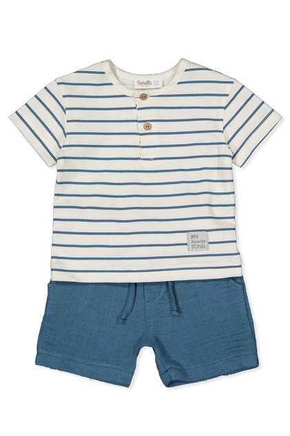 Linen Muslin Shorts 2-Piece Set (Favorite Song) Dark Blue