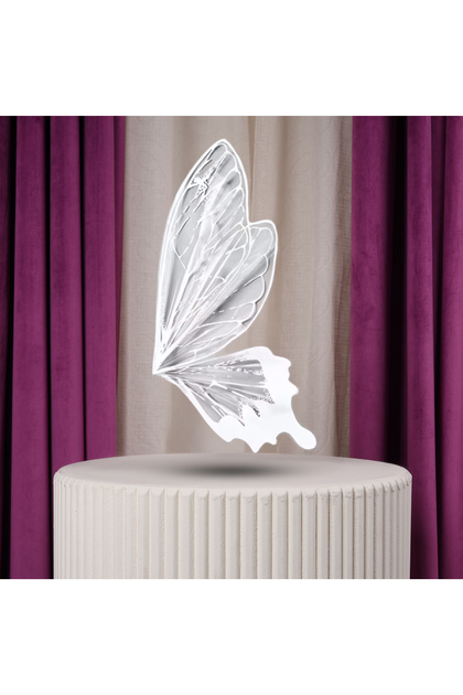 Drunzen 12 Bags of White Plastic Butterfly Packaging Bags, 40 Pieces Per Bag