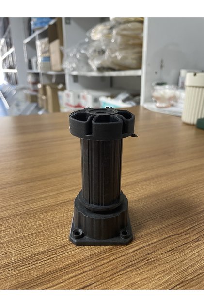 4 Adet Ayarlanabilir 10-15 Cm Mutfak Ayağı Siyah/Gri