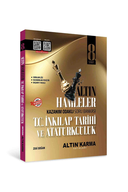 Altın Karma 8 Sınıf T.C İnkilap Tarihi ve Atatürkçülük Altın Hamleler Kazanım Odaklı Soru Bankası