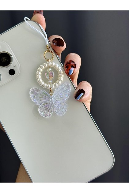 Halkainci / Butterfly Phone Charm Phone String Bag Charm Keychain