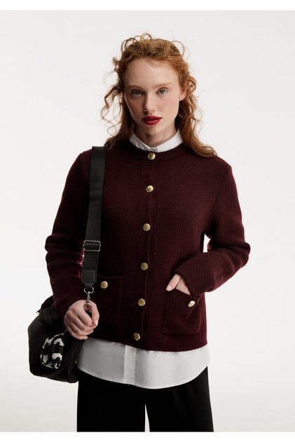 Regular Fit Women's Purple Cardigan