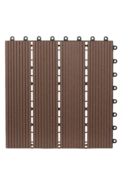 Placă decorativă din lemn cu bază din plastic rezistent, dimensiune 30 x 30 x 2 cm