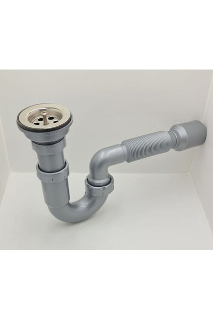 Lavabo Eviye Sifonu S Tipi Körüklü Ø40 - 50 Mm Çıkışlı
