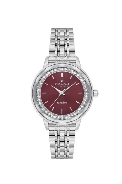 Sapphire Glass Silver Women's Wristwatch Nc33- 398223 -Arms