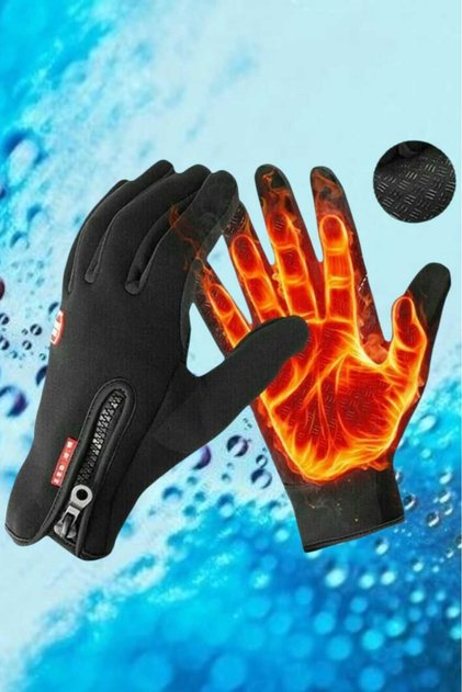 Unisex Windproof and Waterproof Anti-Slip Touch Screen Thermal Gloves