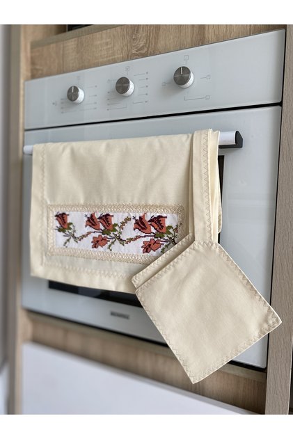 Cream Color Stove Cover X Holder