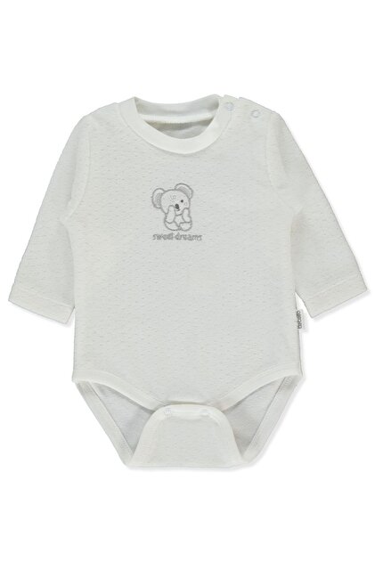 Velvet Long Sleeve Body Ay (My Little One) Ecru