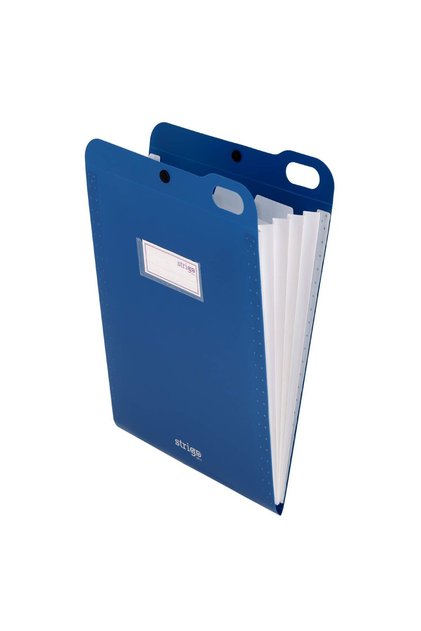 Organizator PP A4, vertical, 5 separatoare, inchidere capsa, bleumarin SF072