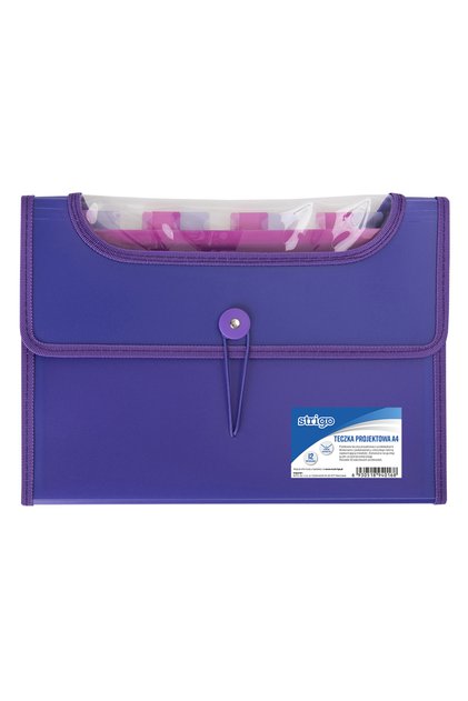Mapa plastic extensibil A4, 12 compartimente, mov SF035