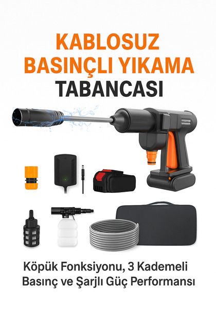 A3 【Tanko様】 No.856/No.913/No.911/No.826 Coverzone Şarjlı Basınçlı Yıkama Tabancası - Köpük Fonksiyonlu, 3