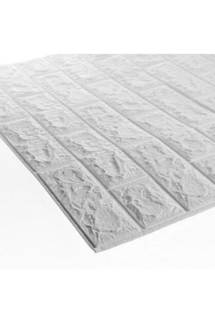 Tapet decorativ autoadeziv pentru perete, dimensiune 70 x 77 cm, alb