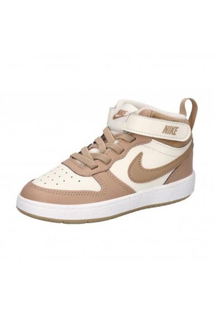 , Pantofi sport cu garnituri din piele Court Borough, Maro deschis