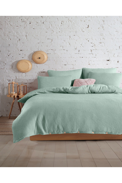 Premium 100% Cotton Single Muslin Duvet Cover Set 160X220 cm