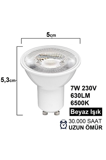 Davlumbaz için Lamba 7W BEYAZ IŞIK Aspiratör Led Spot Lambası Tasarruflu Ampul