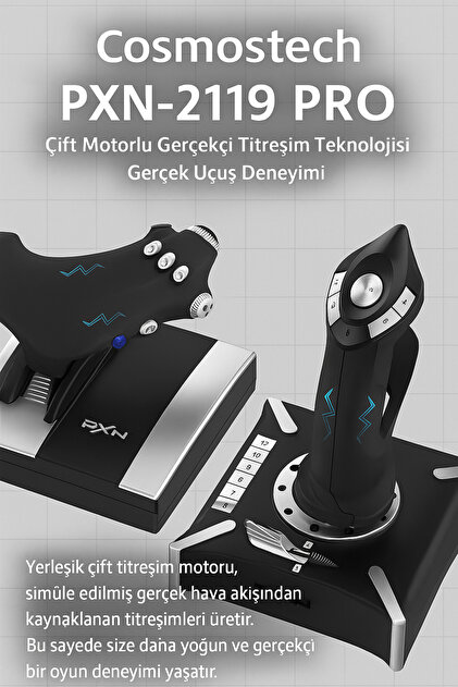 cosmostech PXN-2119 Pro Uçuş Simülasyon Joystick – Pc & Ps4 & Xbox