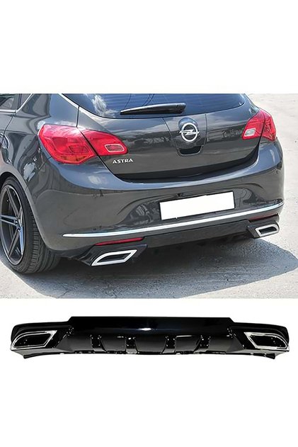 Opel Astra J HB Sport Difüzör Parlak Siyah Plastik 2012 2013 2014 2015 Arka-difizör-bodykit-ek