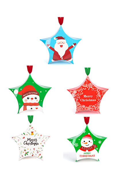 Ornament de brad din carton - set 10 buc