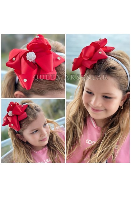 Luxury Design Tiered Bow Rose Brooch Fancy Red White Crown Satin Children Women Tiara Special Occasion