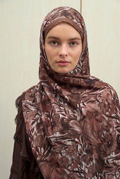 cs camellia scarf Paradise Kraş Şal - Mocha - Fiyatı, Yorumları