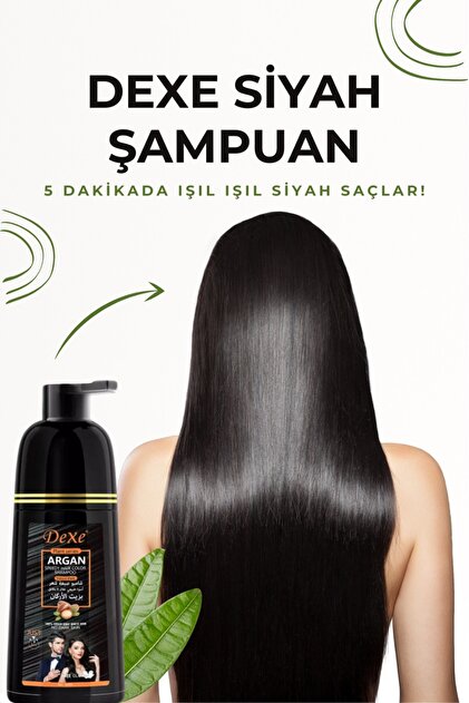 Dexe Siyah Saç Boyama Şampuanı 420ml | 5 Dakikada Hızlı ve Pratik