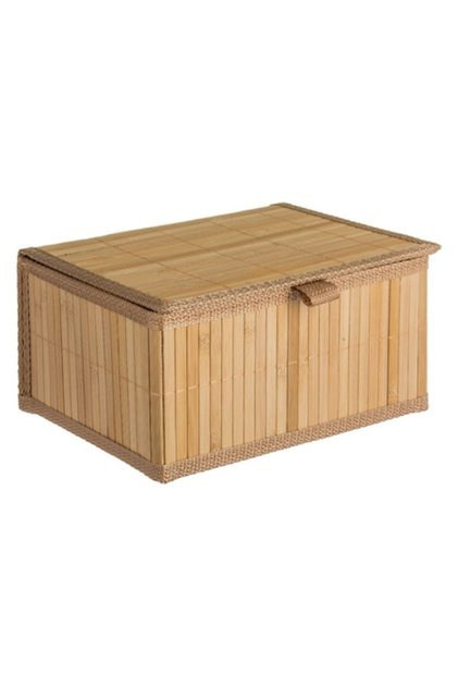 Cutie de depozitare pliabilă din bambus cu capac 24x18x13cm