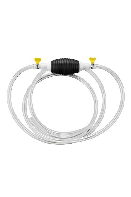 Pompă manuală pentru transfer de lichide, cleme, tip sifon, lungime furtun 1,5 m, anti-scurgere