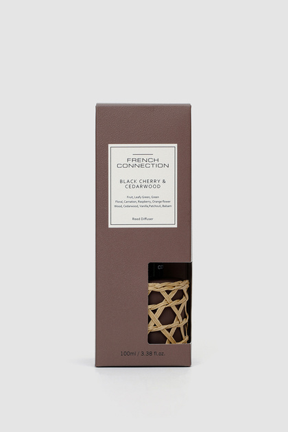 Woven Detail Brown Black Cherry & Cedarwood Reed Diffuser 100ML