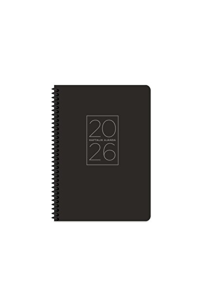 Keskin 2026-17*24 Spiral Weekly Agenda - Black
